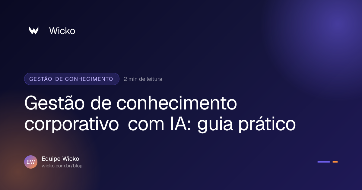 Gestão de conhecimento corporativo com IA: guia prático